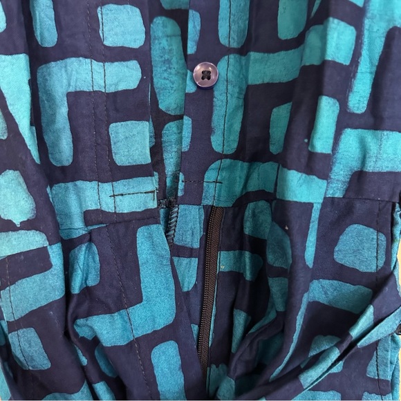 NWT Anthropologie SIKA Geometric Romper - women size 2 geometric blue with belt - Picture 8 of 11